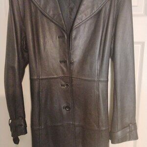 Vintage Bebe Genuine Leather Trench